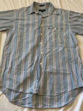 Vintage Colours by Alexander Julian Men’s Button Down Sleeve Shirt Size M Blue